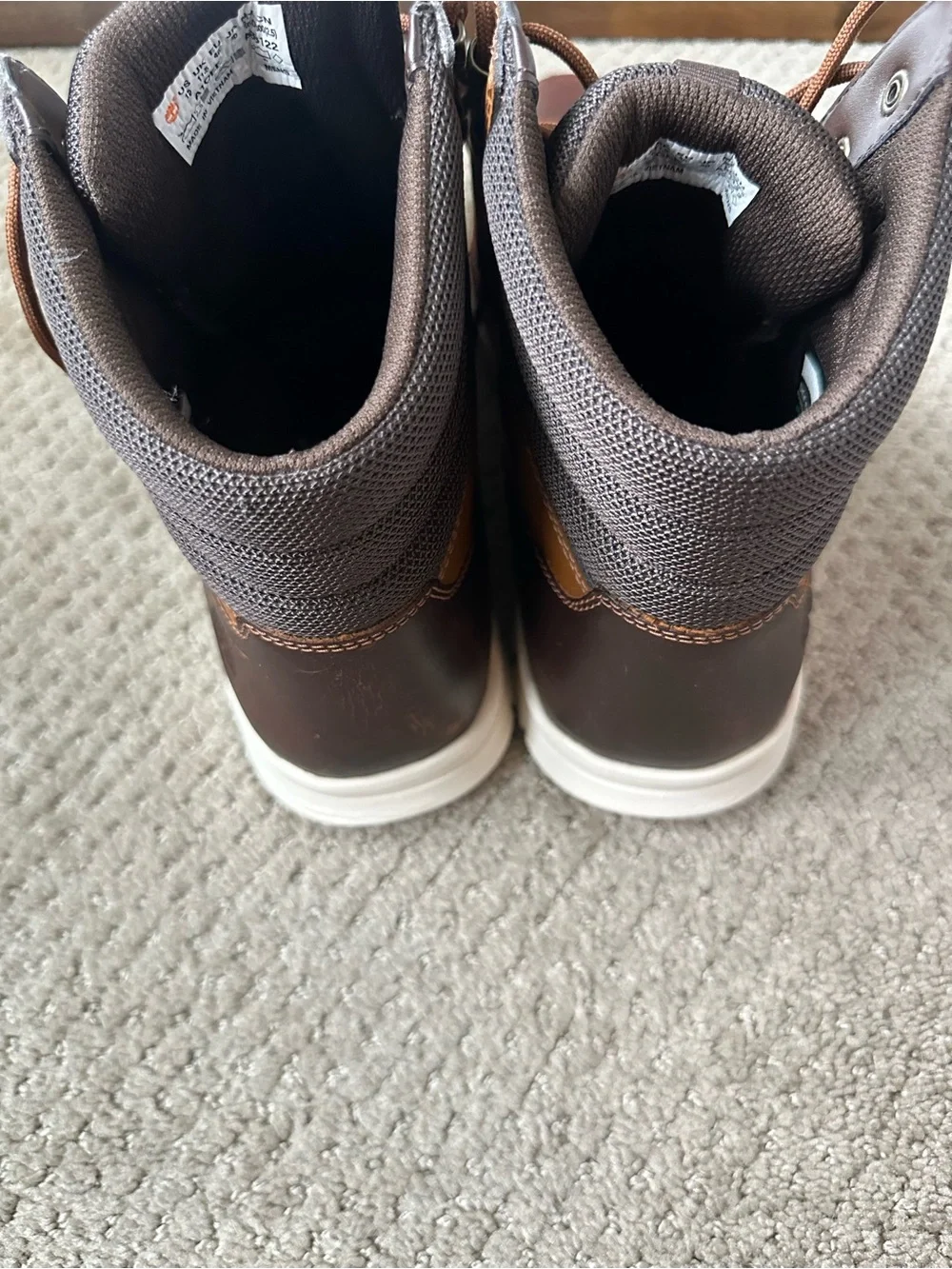 Timberland Brown Leather Chukka Boots with White Outsole